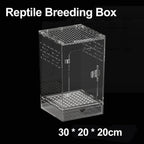 Acrylic Reptile Breeding Box — Clear Ventilated Habitat for Spiders & Insects