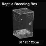Acrylic Reptile Breeding Box — Clear Ventilated Habitat for Spiders & Insects