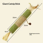 Natural Wood Knotweed Cat Teething Sticks — Sisal Rope & Raffia