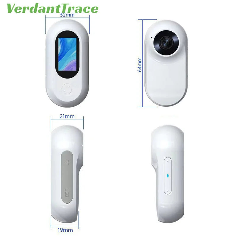 VerdantTrace VTA1 HD 1080P Pet Collar Action Camera - Lightweight Mini Body Cam