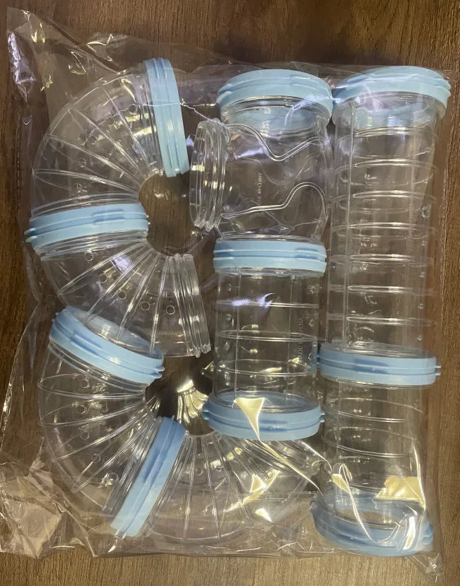 Hamster Tunnel Tube Set — DIY Modular Pipes for Cage Play