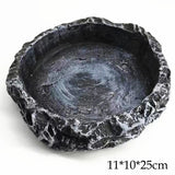 Reptile Rock Feeding Bowl — Realistic Stone Design for Bearded Dragons