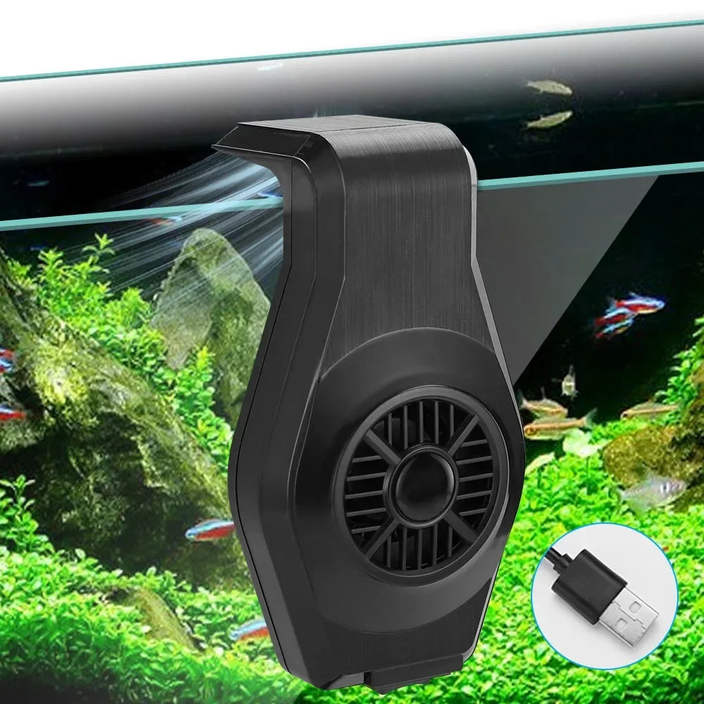 USB Aquarium Cooling Fan — Adjustable Speed for Shrimp Tanks