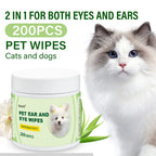 2-in-1 Ear & Eye Wipes — Gentle Botanical Formula, 200-Count