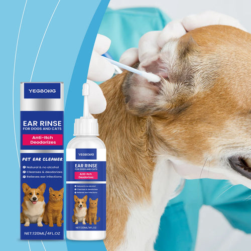 YEGBONG Gentle Pet Ear Cleaner — Wax & Odor Removal Solution, 120ml