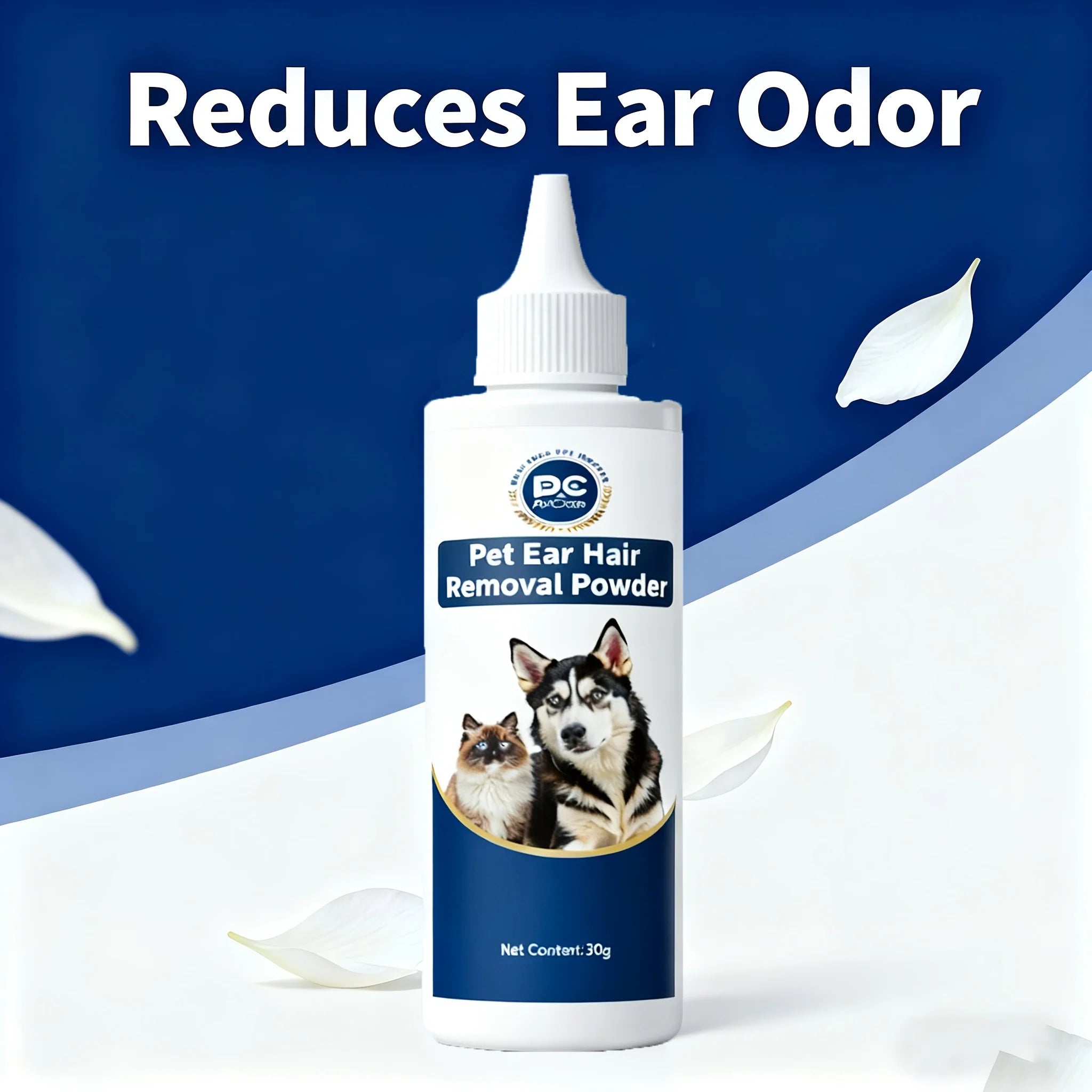 PETCLEAR Painless Ear Hair Removal Powder for Dogs & Cats, 30g