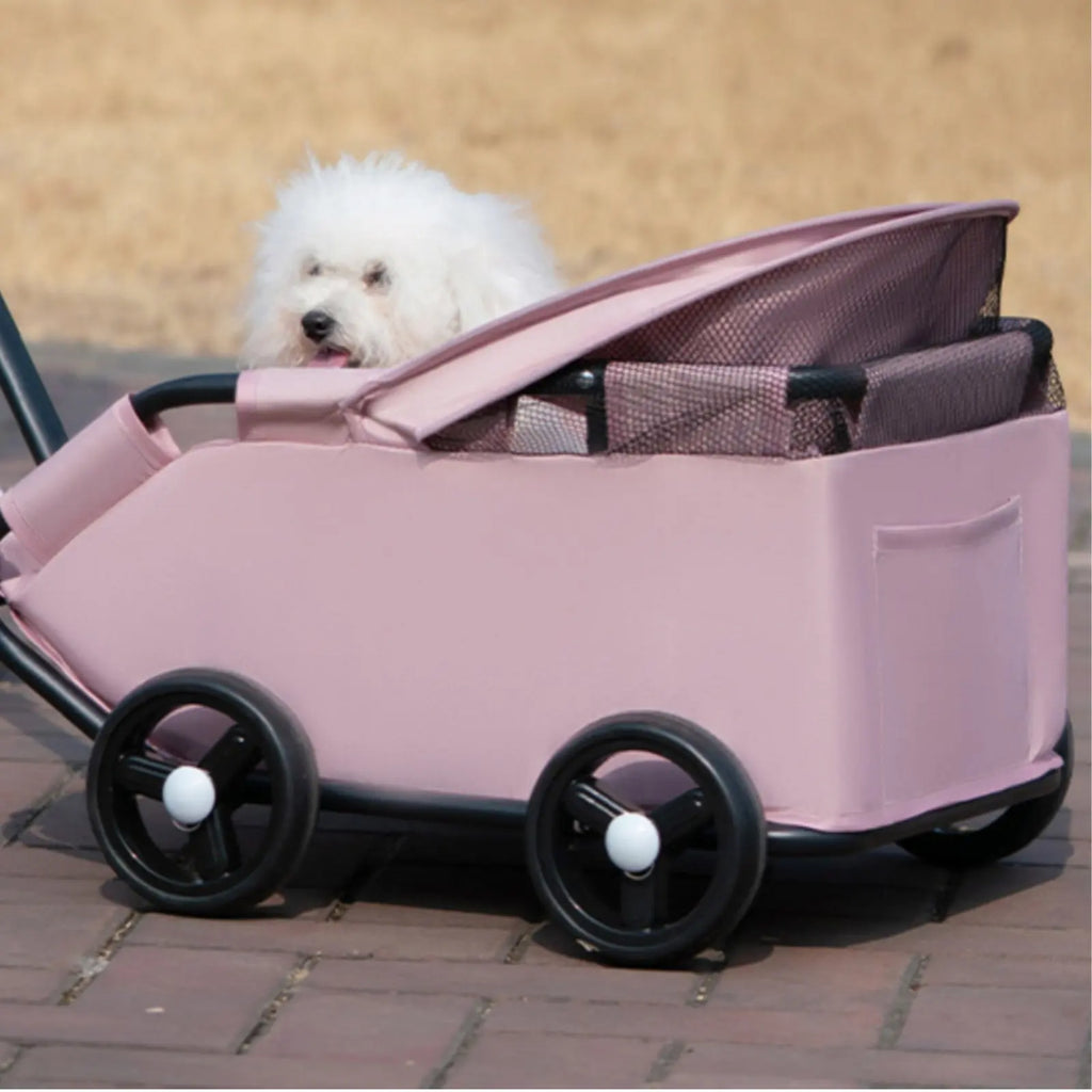 Small Foldable Outdoor Pet Stroller for Cats — Park-Ready Compact Travel Cart