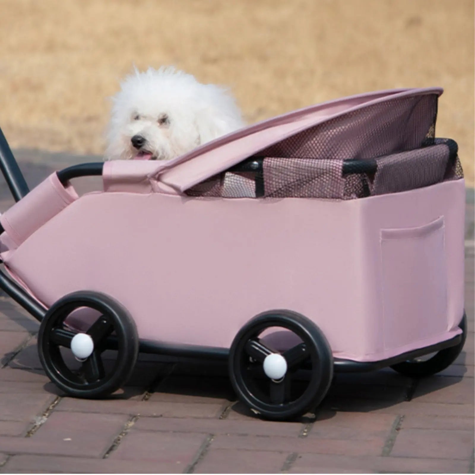Small Foldable Outdoor Pet Stroller for Cats — Park-Ready Compact Travel Cart