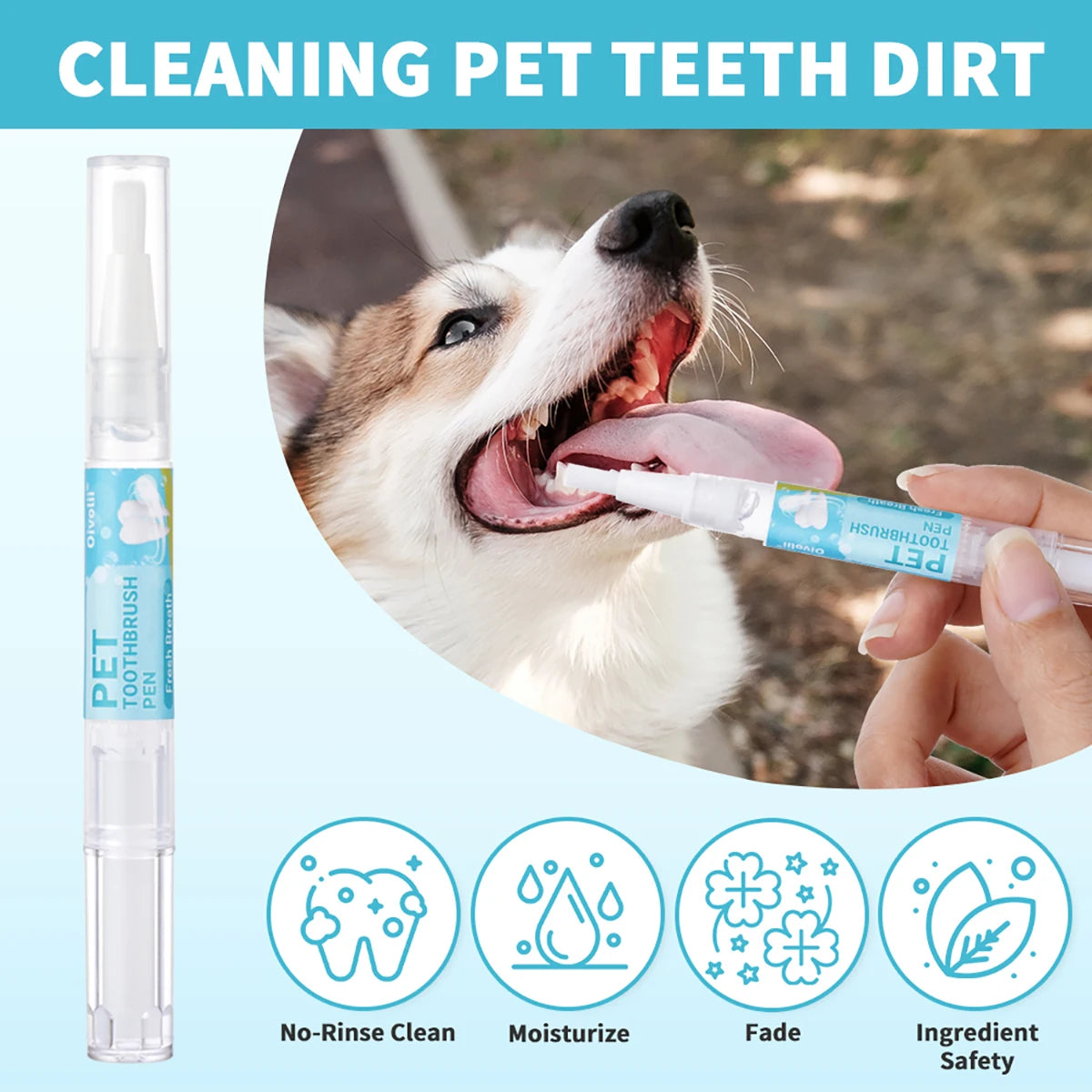 Soft-Brush Dental Gel Pen — Tartar Control & Gentle Gum Care, 3-Pack