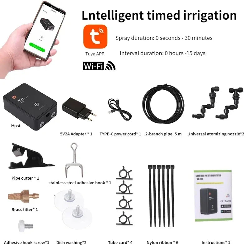 Automatic Reptile Fogger — App-Controlled Misting System with Timer