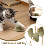 Chirping Plush Mouse Cat Toys — Catnip-Scented Bite-Resistant 3-Pack