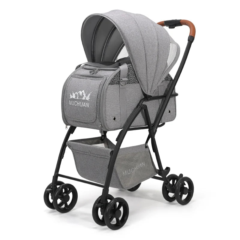 2-in-1 Foldable Pet Stroller Backpack (Small & Medium Pets)