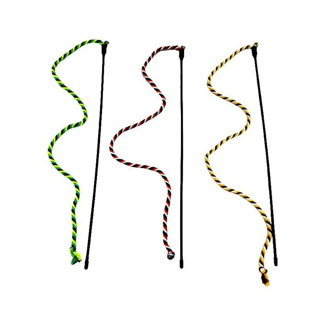 Feather Cat Teaser Wand with Bell — Lightweight Daily Exercise Toy