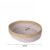Portable Rattan & Seagrass Cat Bed Nest, All-Season