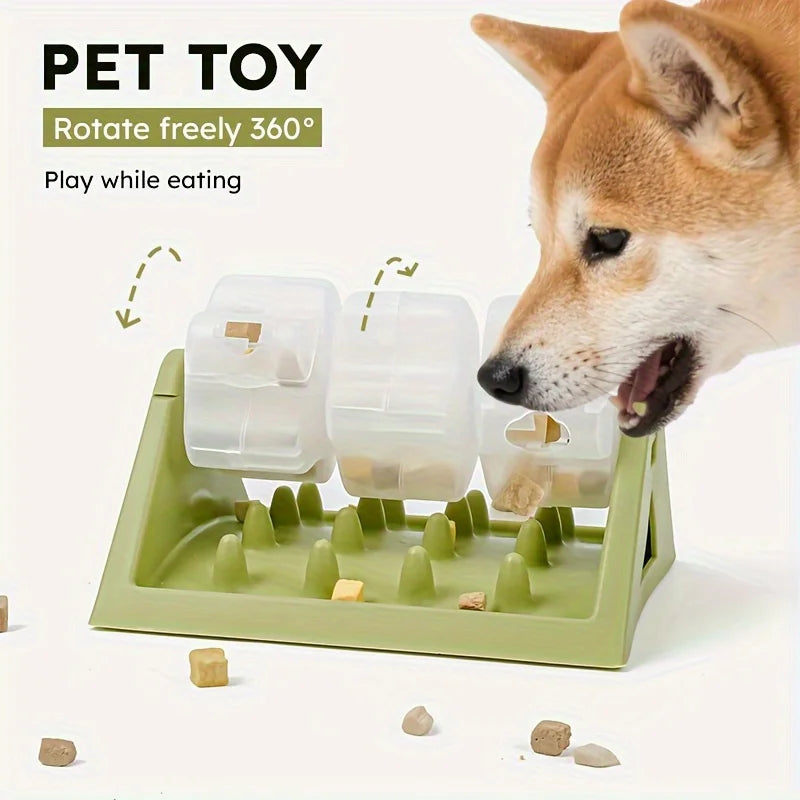 Rotating Slow Feeder Puzzle Toy for Cats & Dogs — Bite-Resistant Leaky Food Dispenser