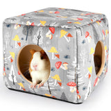 Plush Guinea Pig Hideout — Washable Dual-Entrance Small Pet House