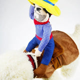 Dog Cowboy Rider Costume with Hat (Cosplay Party Outfit)