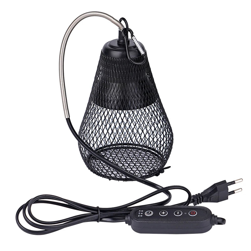 All-in-One Reptile Heat Lamp Shade — Anti-Scald Ceramic Infrared Heater