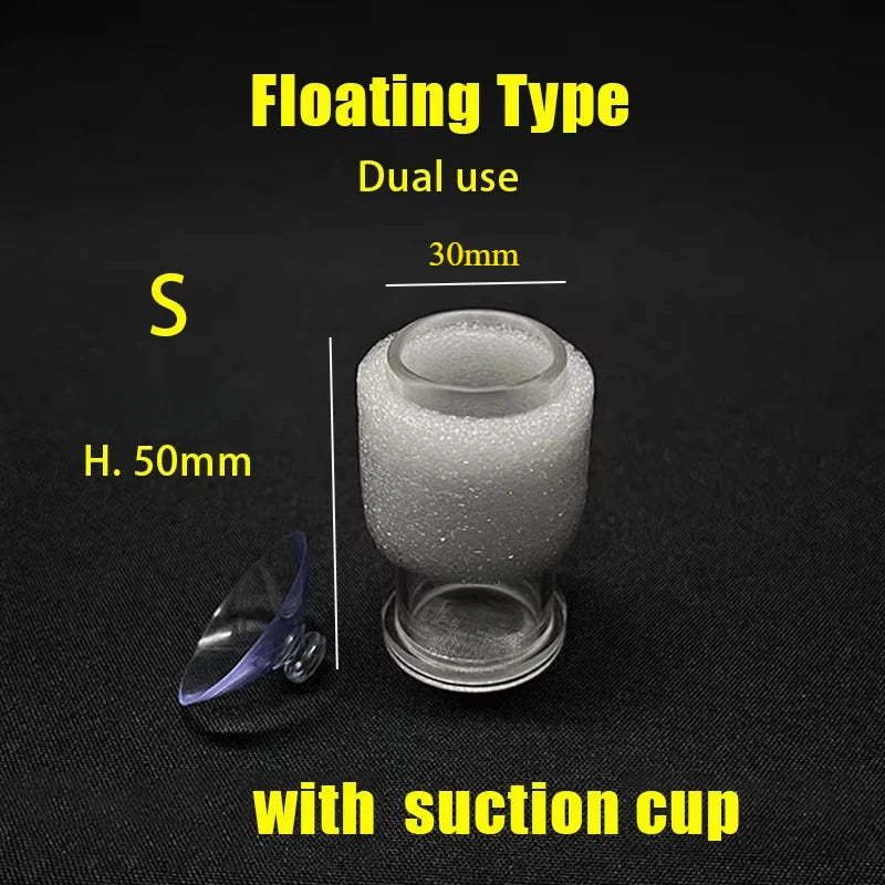 Acrylic Aquarium Fish Feeding Ring (Anti-Drift, Transparent, Floating)