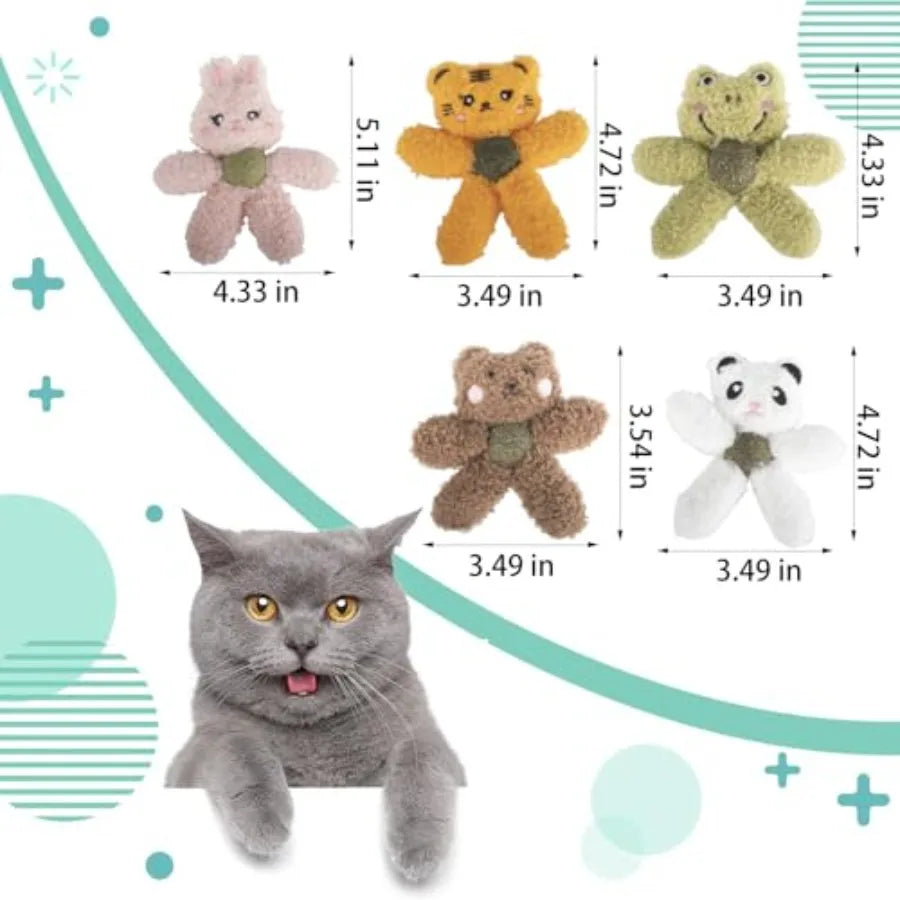Plush Animal-Shaped Catnip Kicker Toy