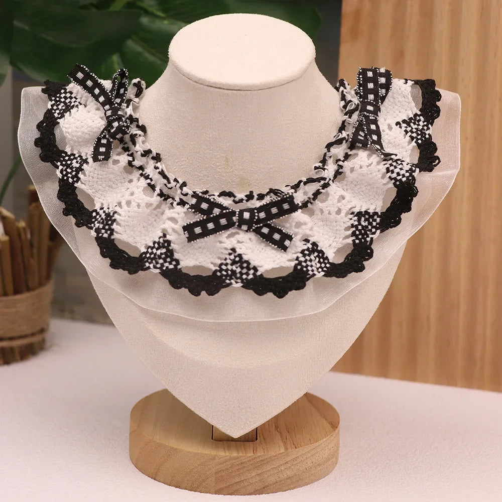 Lace Bow Pet Scarf