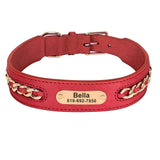 Custom Engraved Leather Dog Collar