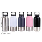 3-in-1 Stainless Steel Dog Water Bottle (32oz, Detachable, Leak-Free)