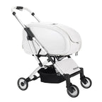 Transparent-Panel Foldable Pet Stroller for Small & Medium Dogs