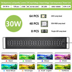 Full Spectrum Aquarium LED Light with Remote (30–60cm, IP68)