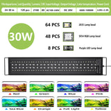 Full Spectrum Aquarium LED Light with Remote (30–60cm, IP68)