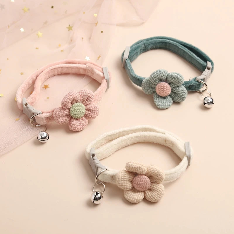 Sunflower Bowtie Cat Collar with Bell