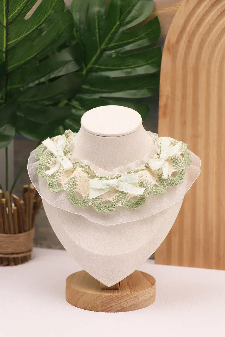 Lace Bow Pet Scarf