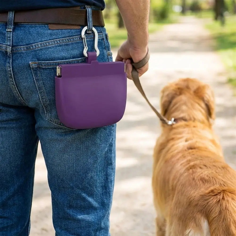 Waterproof Silicone Dog Treat Pouch (Oil-Resistant, Wipe-Clean, 5 Colors)