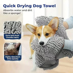 Super Absorbent Pet Bath Towel — Quick-Drying with Hand Pockets