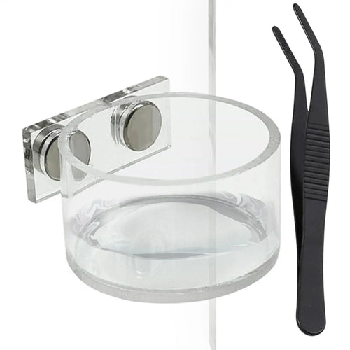Magnetic Feeding Dish Set for Jumping Spiders — No-Wobble Acrylic Bowl