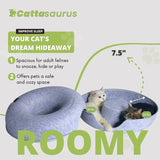 Peekaboo Cat Cave Donut Bed, 3-in-1 with Tunnel & Scratcher
