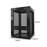 Front-Opening Reptile Terrarium — Tall Metal Mesh Door Enclosure