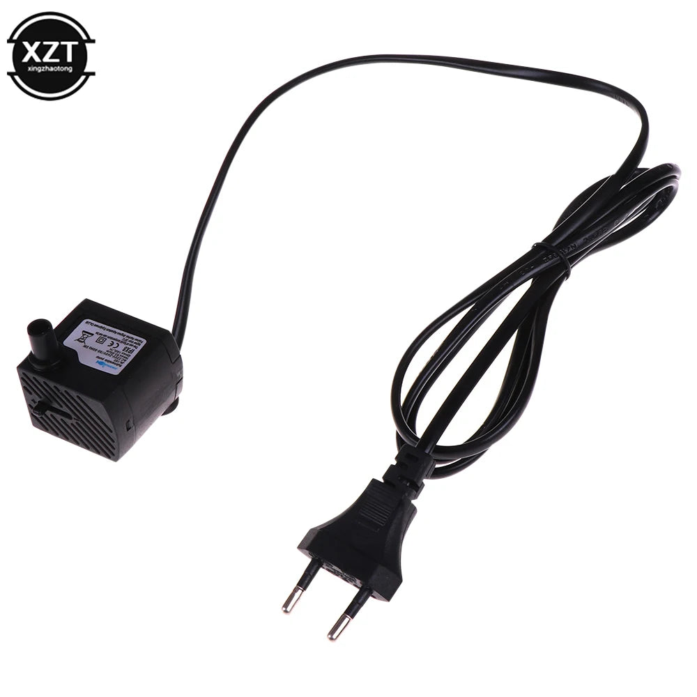 Compact Submersible Filter Pump (1.1M Cord, AC 220V, 3W, Fish Tank)