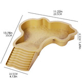 Reptile Bathing Pool with Ramp — Slip-Proof Soaking Tub for Turtles & Bearded Dragons