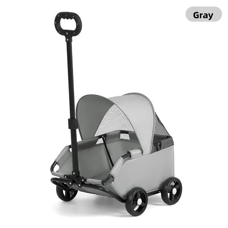 Lightweight Foldable Small Pet Stroller Trolley Bag for Cats & Dogs