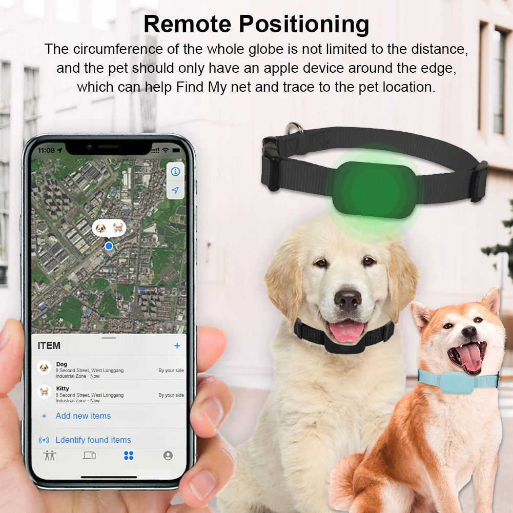 Waterproof Dog GPS Tracker with Movement Alert & Anti-Loss Alarm - iOS & Android (1-2 Pack)