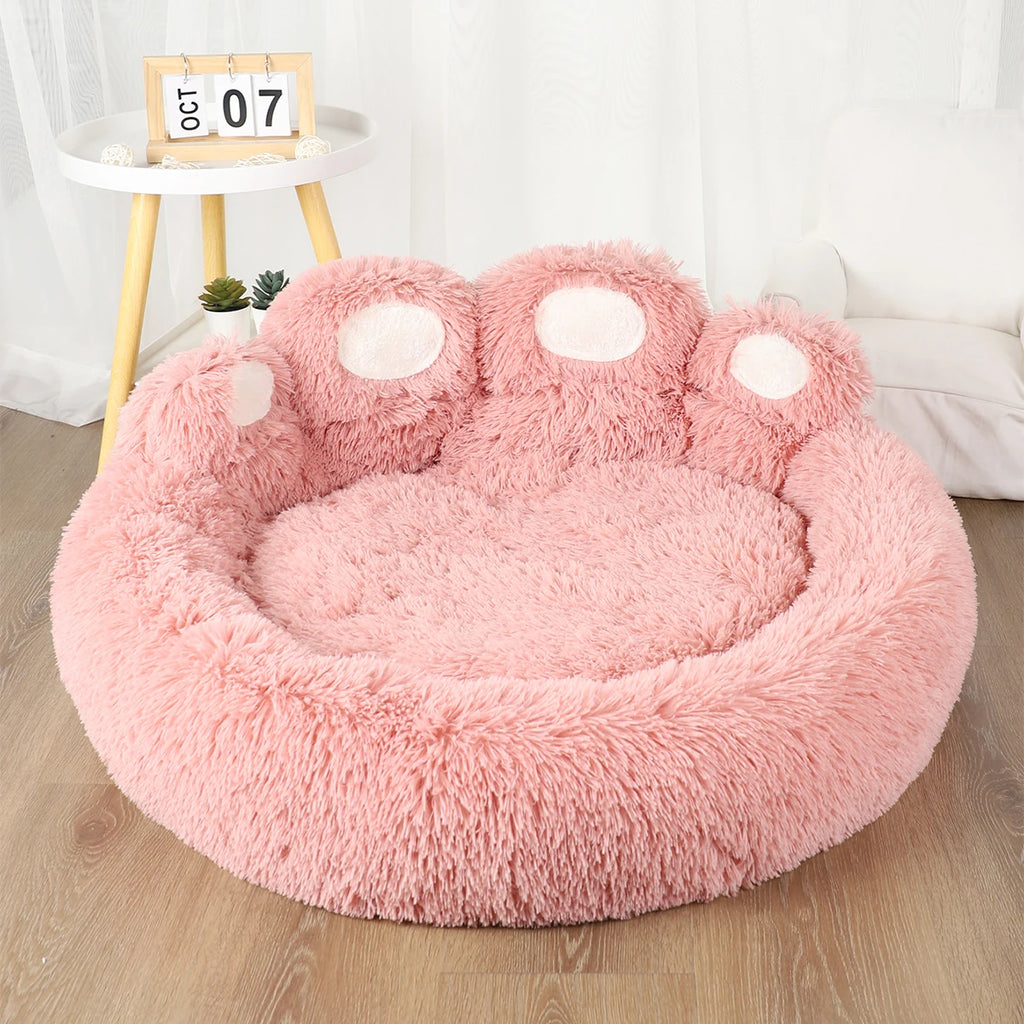 Fluffy Plush Winter Pet Bed Basket