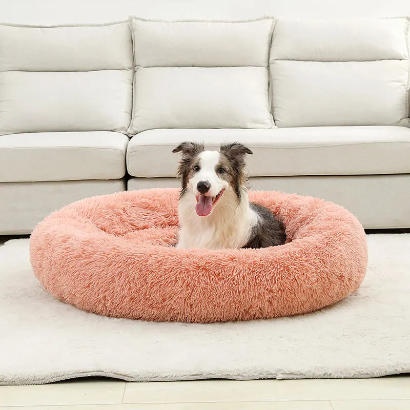 Long Plush Pet Sleeping Basket