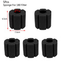 Black Bio Sponge Aquarium Filter (Air Pump Driven, Corner Skimmer, Bio Media)