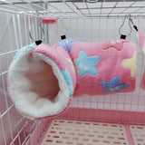 Plush Hammock Tunnel — Cozy Cage Hideout for Hamsters & Small Pets