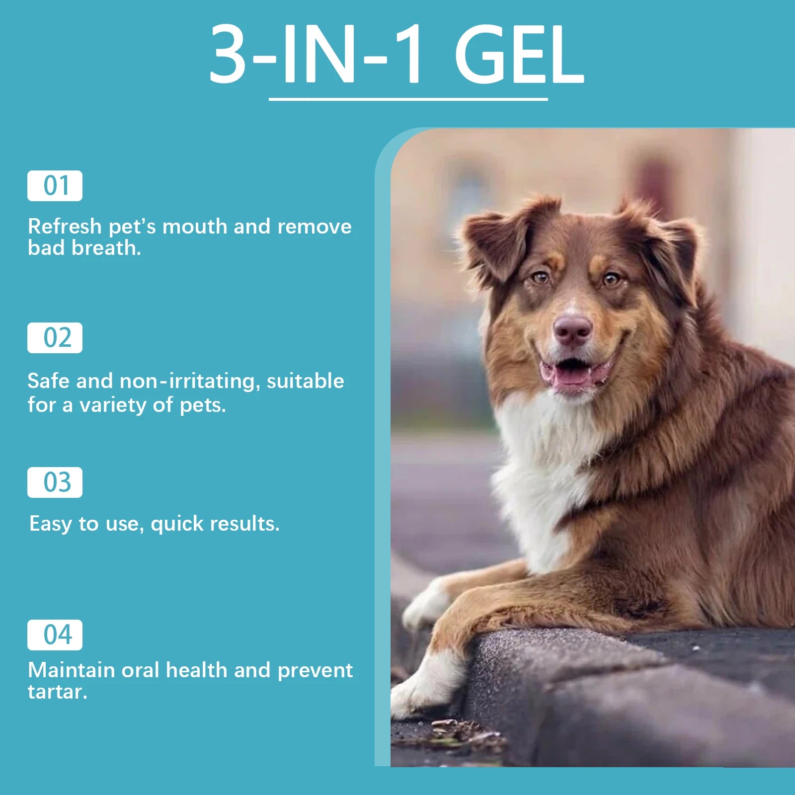 Dog Oral Cleaning Gel — Removes Tartar & Freshens Breath
