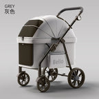 Bello Premium Foldable 4-Wheel Pet Stroller for Large Dogs — New Design Travel Carrier