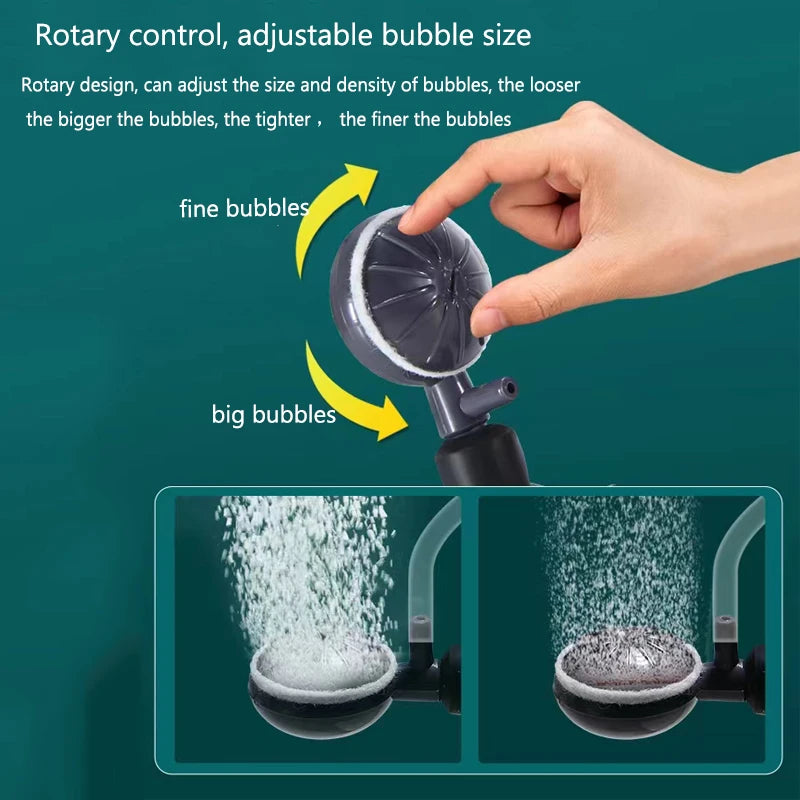 Plastic Aquarium Air Stone Aerator (1–2pcs, Pond & Fish Tank, Bubbler)