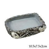 Reptile Rock Feeding Bowl — Realistic Stone Design for Bearded Dragons