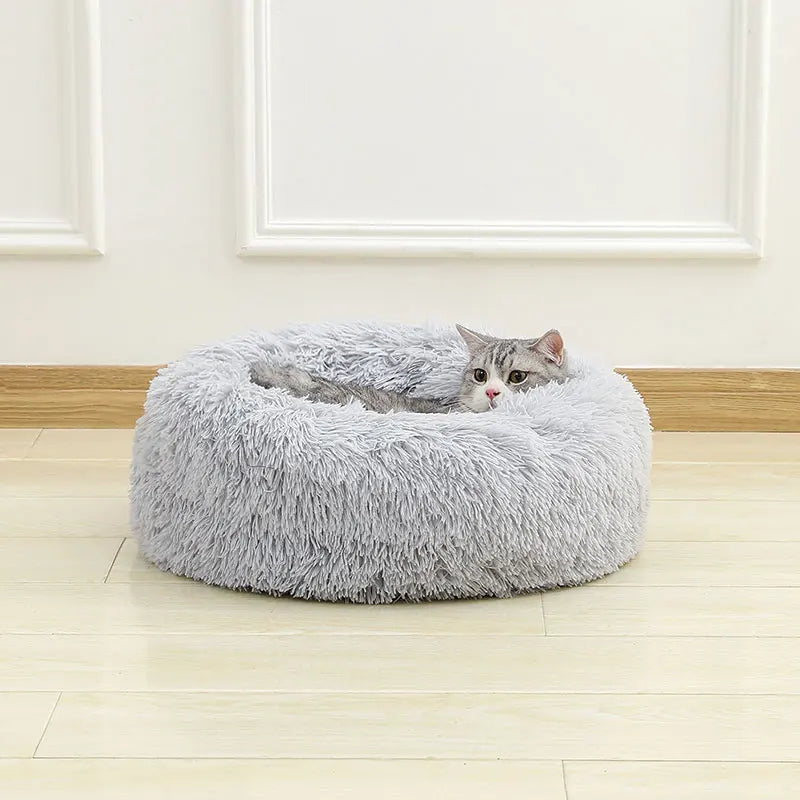 Long Plush Pet Sleeping Basket